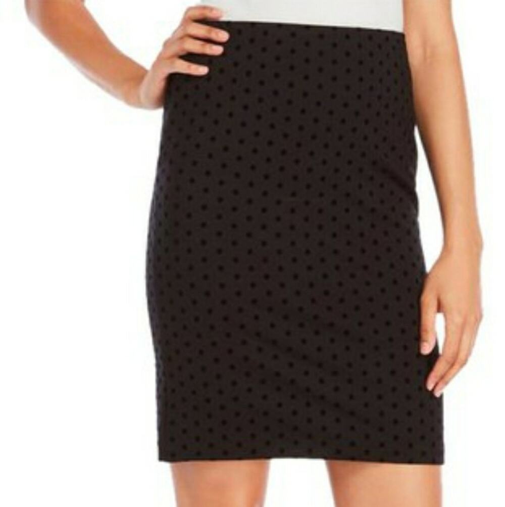 Cute and Sassy Black skirt white Polka Dots Medium